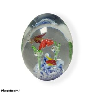 DYNASTY GALLERY Heirloom Collectible Handcrafted Art Glass Large 4" Paperweight